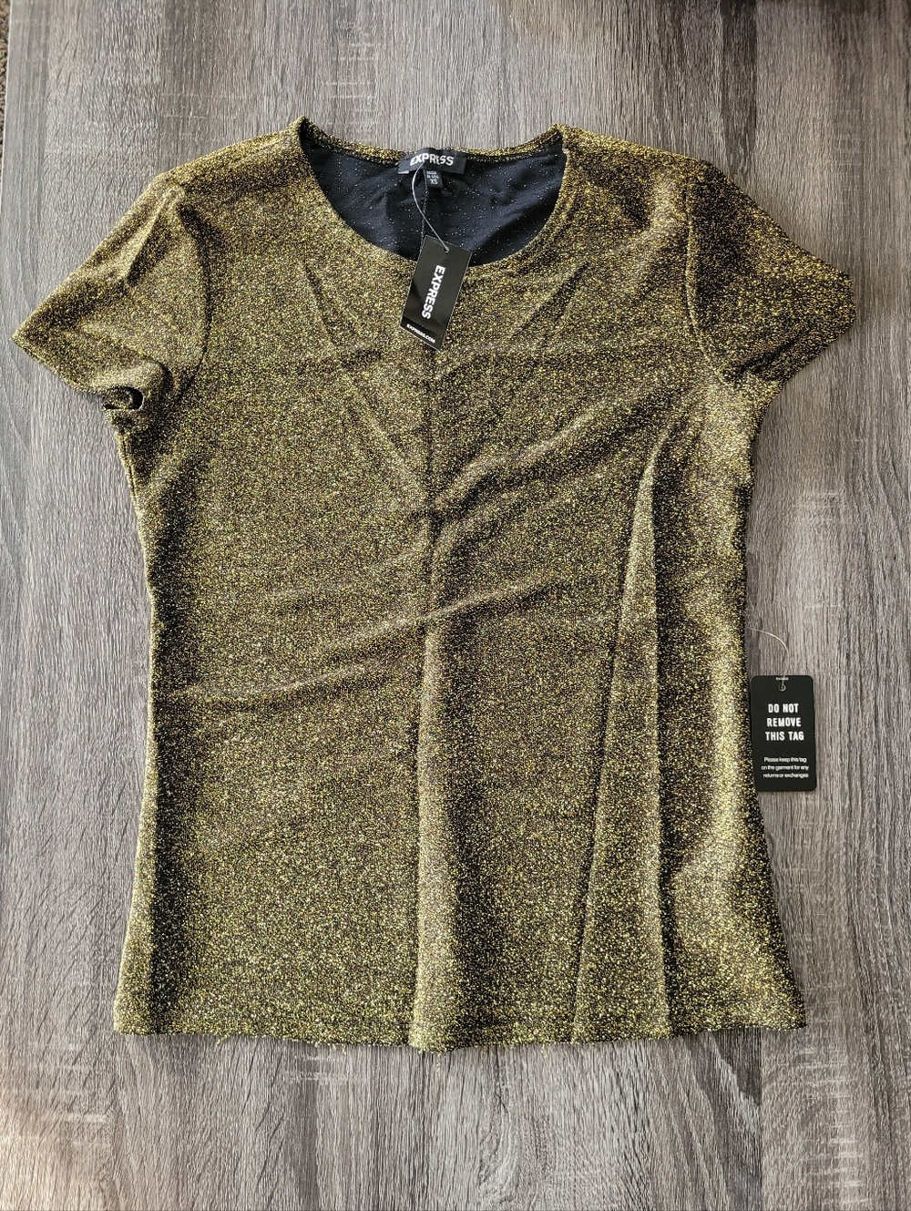 NWT Express Shine Crew Neck Short Sleeve Tee